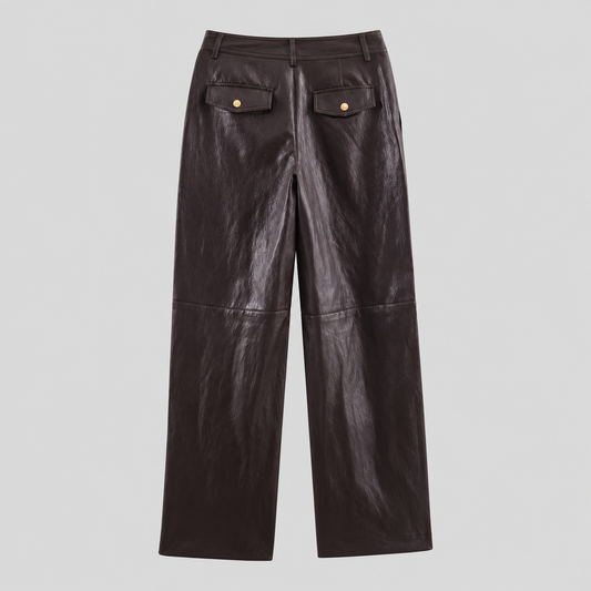 Flare Leather Trouser