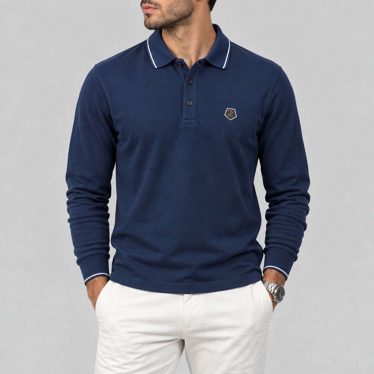ZEGNA Embroidered-Logo Polo Shirt