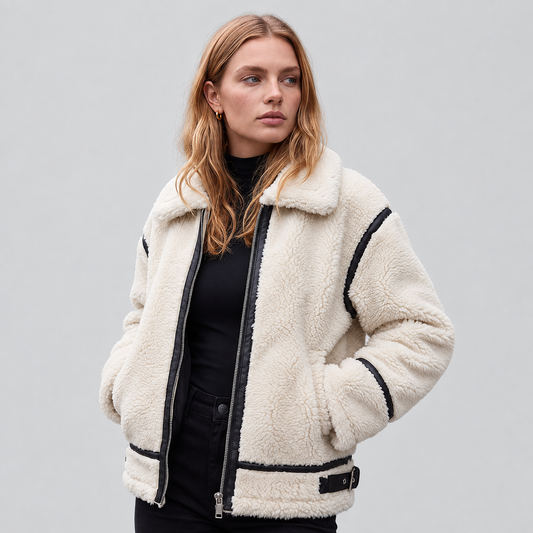 Borg Fleece Aviator Jacket