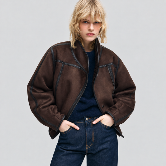 Double Sided Faux Suede Jacket