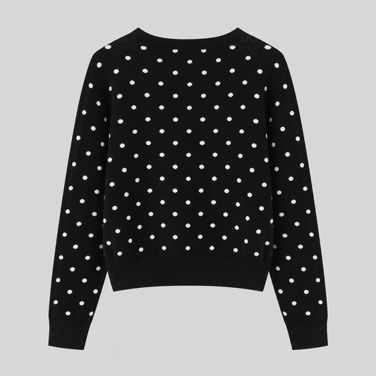 Polka Dots Knitted Cardigan