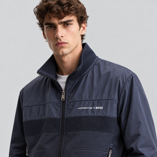 Porsche x BOSS Hybrid Zip-Up Jacket With Mesh Panels