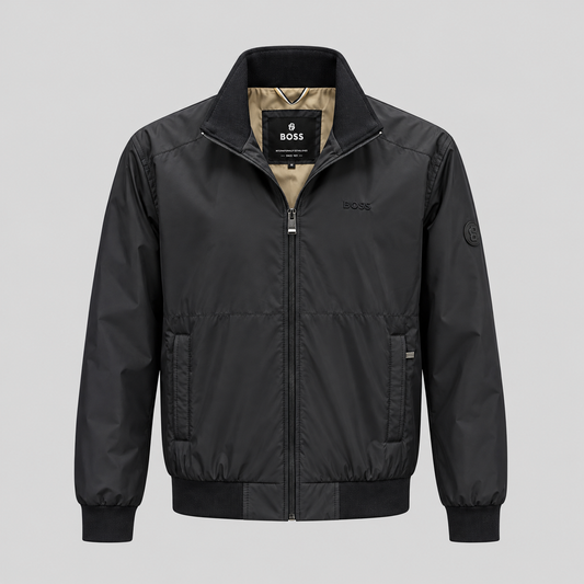 BOSS Zip Jacket With Double B Sleeve Badge