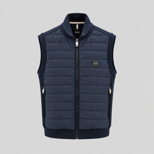 BOSS Hybrid Quilted Gilet With Logo Badge