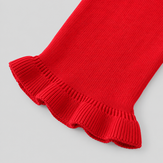 Red Button Down Knitted Cardigan