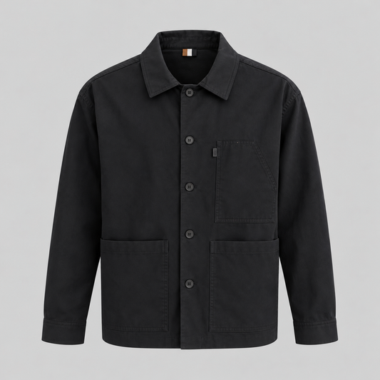 BOSS Relaxed-Fit Button-Up Overshirt Jacket