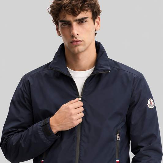 Moncler Lightweight Zip Jacket With Sleeve Patch