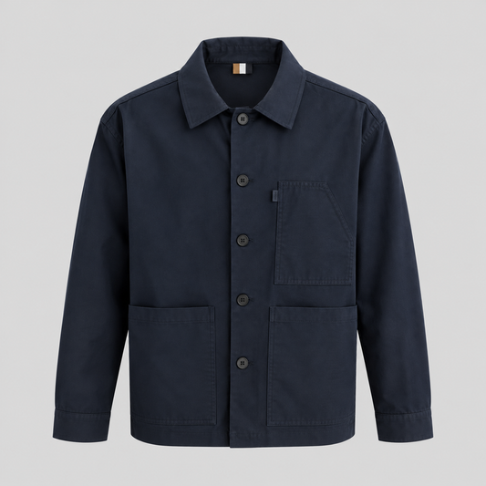 BOSS Relaxed-Fit Button-Up Overshirt Jacket