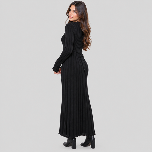 Ribbed Knit Maxi Dress