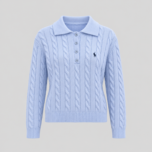 Polo Ralph Lauren Cable-Knit Polo Sweater