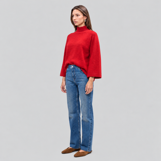 Straight-Leg Raw-Hem Jeans