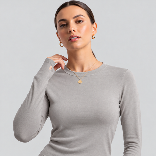 Oysho Long-Sleeve Top With Thumbholes