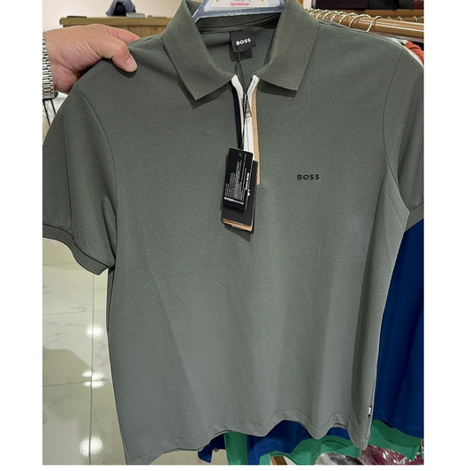 BOSS Half Zip Polo Shirt