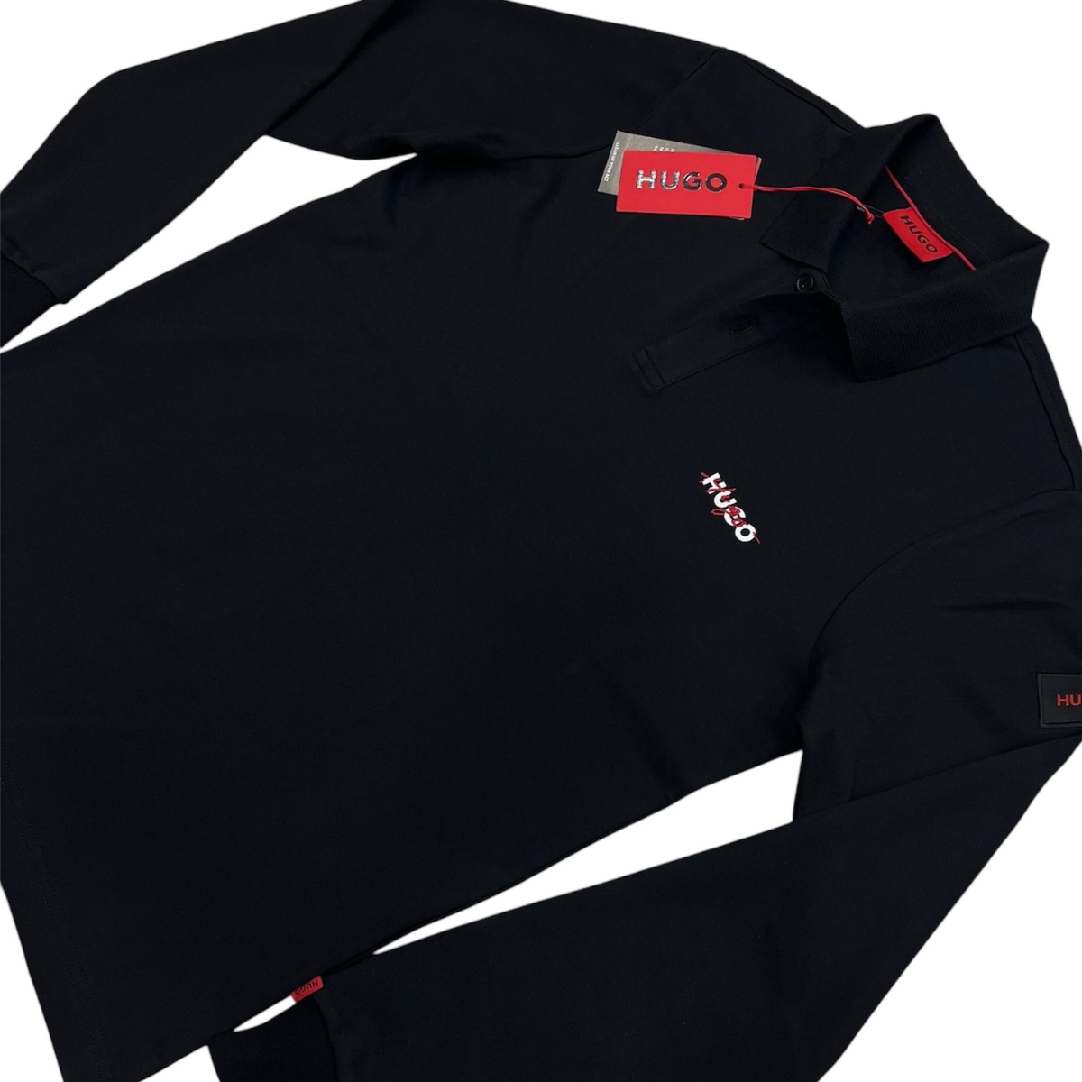HUGO Cotton Black Polo Shirt