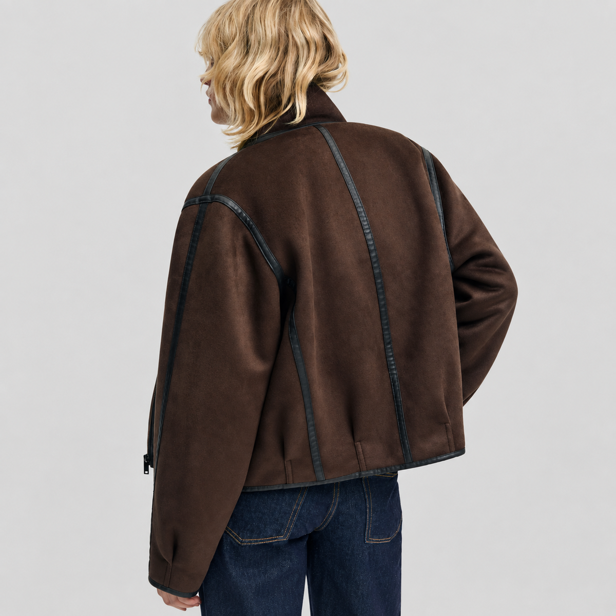 Double Sided Faux Suede Jacket