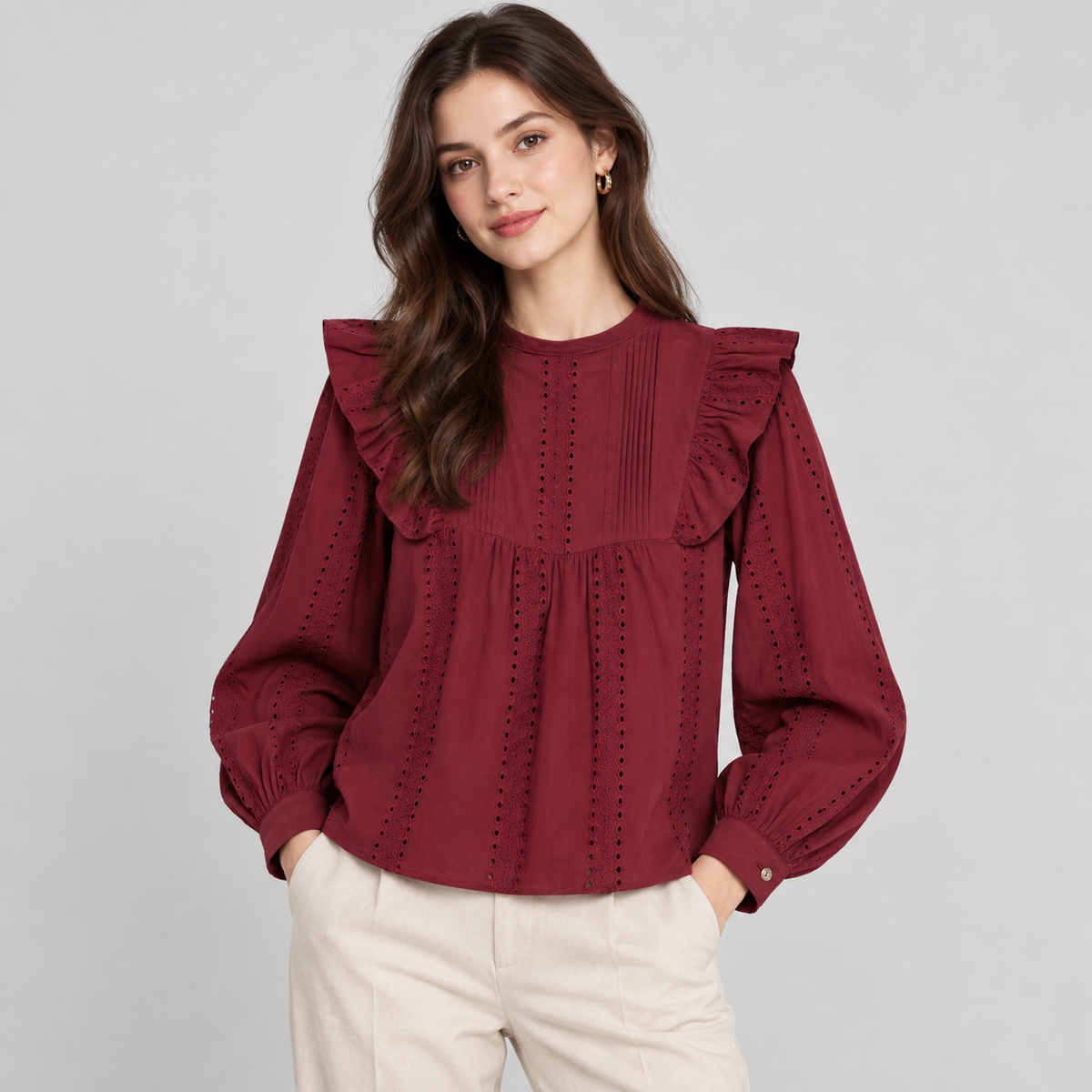Cutwork Embroidery Shirt