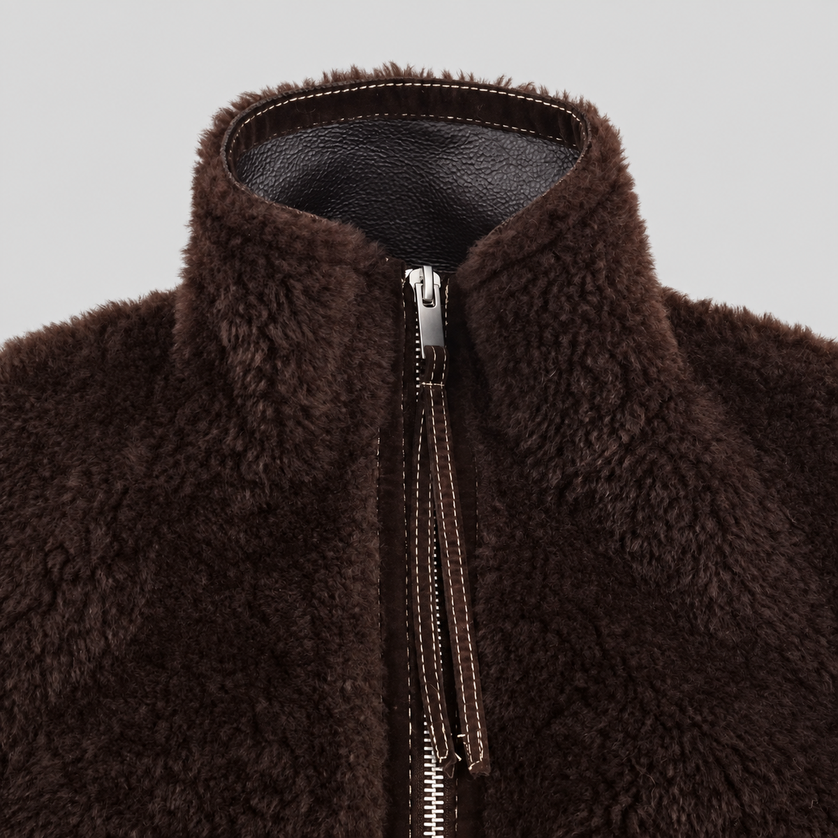 Double Sided Zip Teddy Jacket