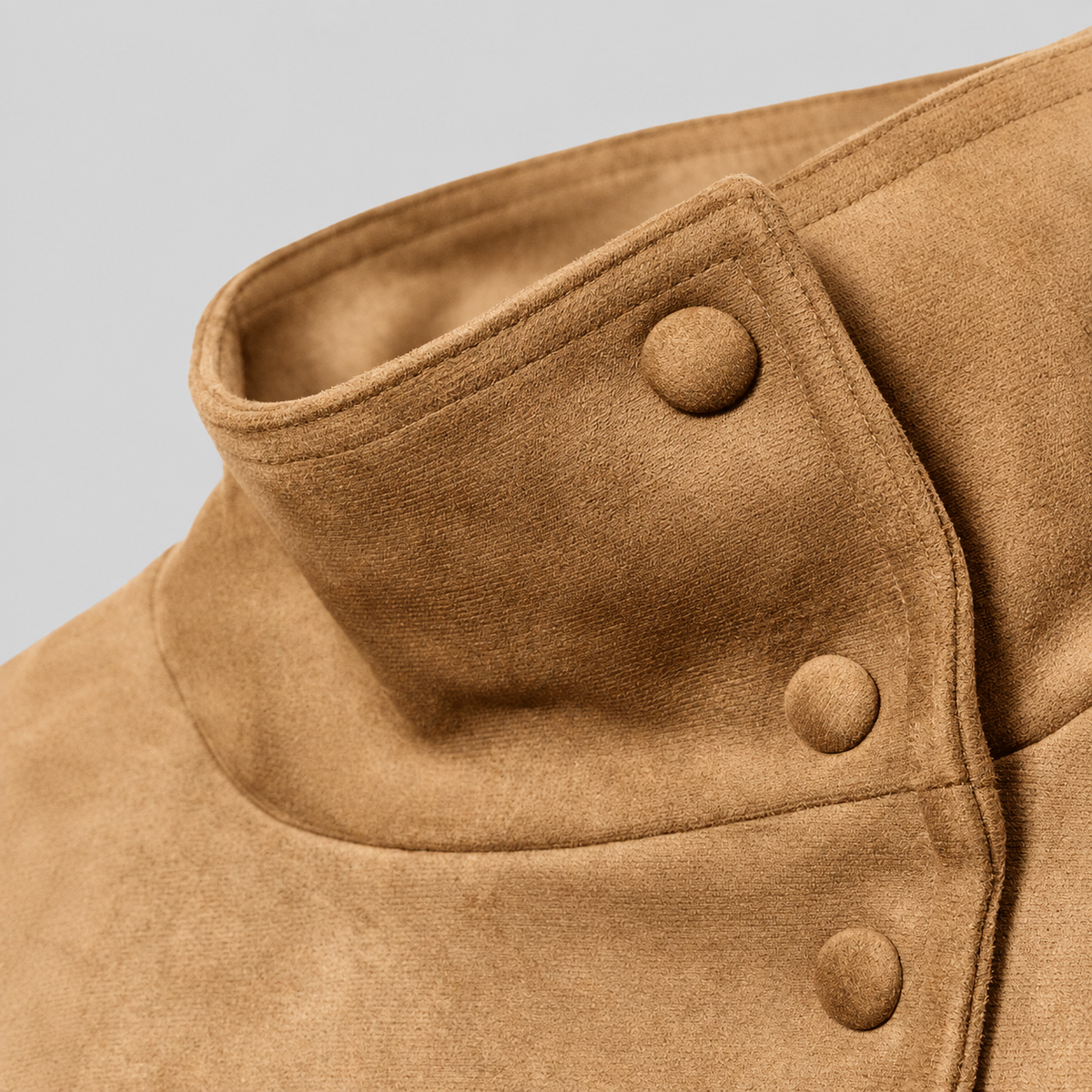 Faux Suede Belted Jacket