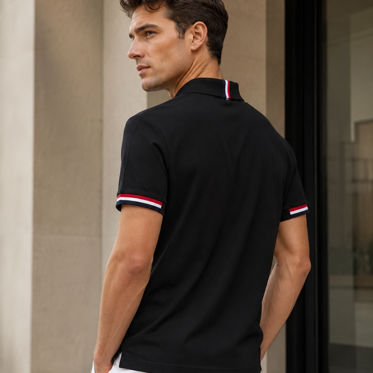 Moncler M Logo Patch Polo-Shirt