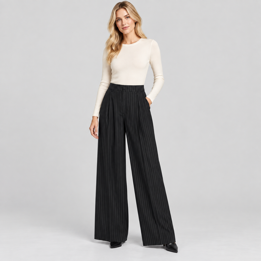 High Waist Pleated Pants