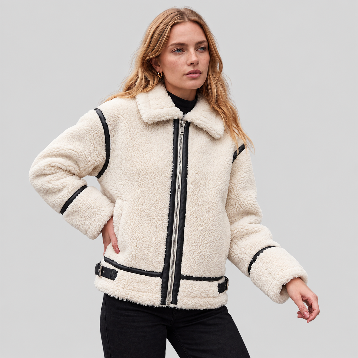 Borg Fleece Aviator Jacket