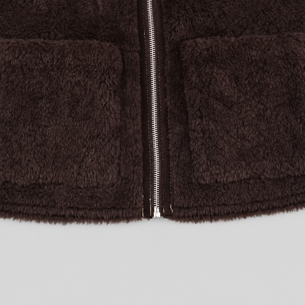 Double Sided Zip Teddy Jacket