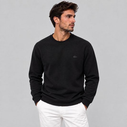 Lacoste Black Crew Neck Pullover Sweater