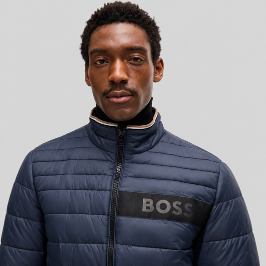 BOSS Quilted Jacket With Logo Band