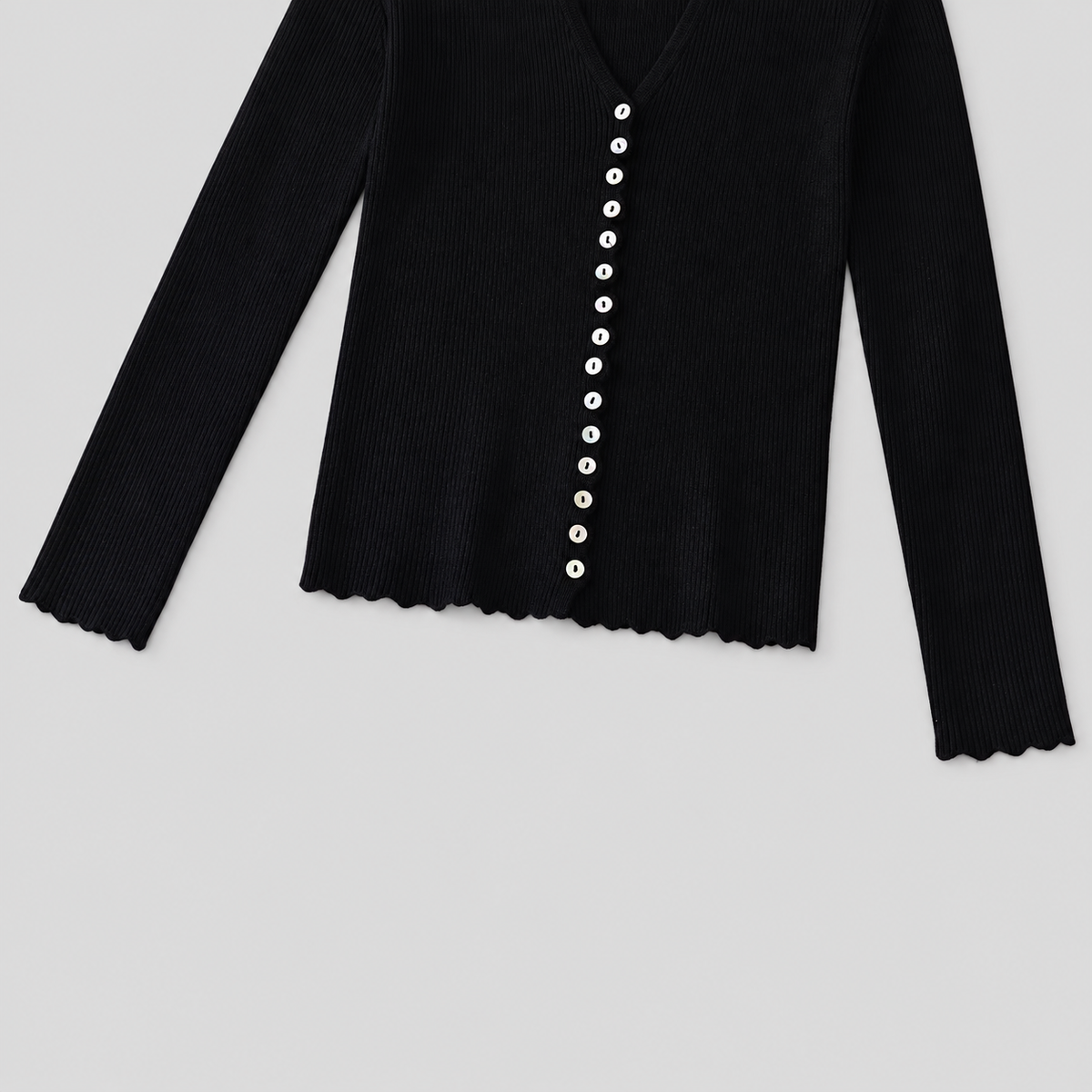 V-Neck Knit Cardigan
