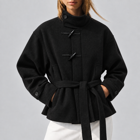 Wool Duffle Belted Jacket