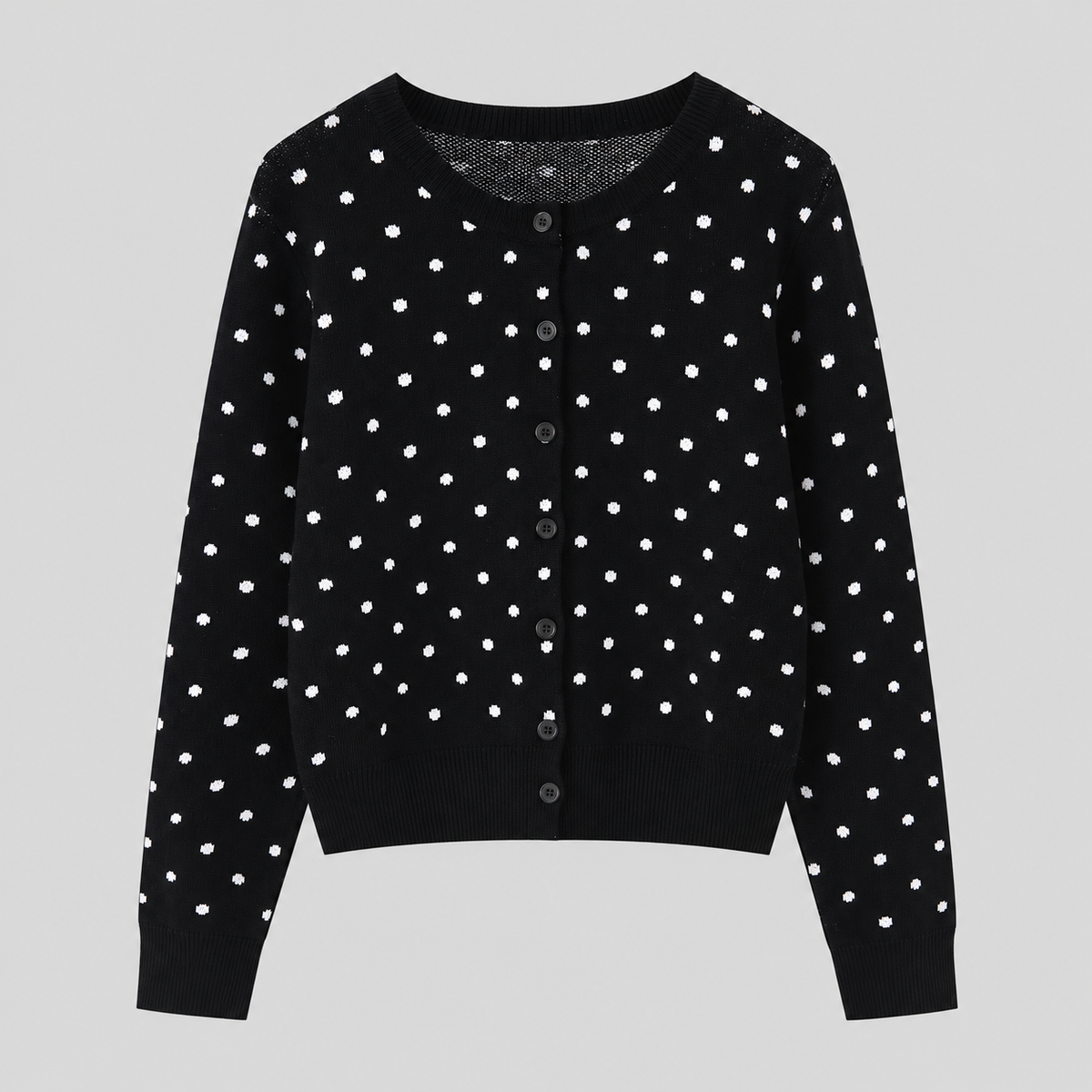 Polka Dots Knitted Cardigan