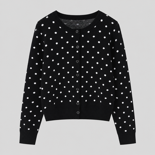 Polka Dots Knitted Cardigan