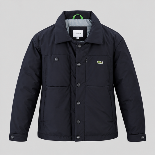 Lacoste Padded Overshirt Jacket With Snap Buttons