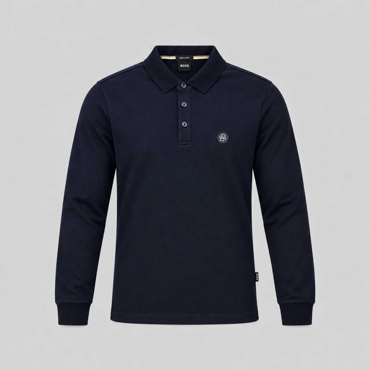 Boss Mercerized-Cotton Polo Shirt with Double "B" Monogram