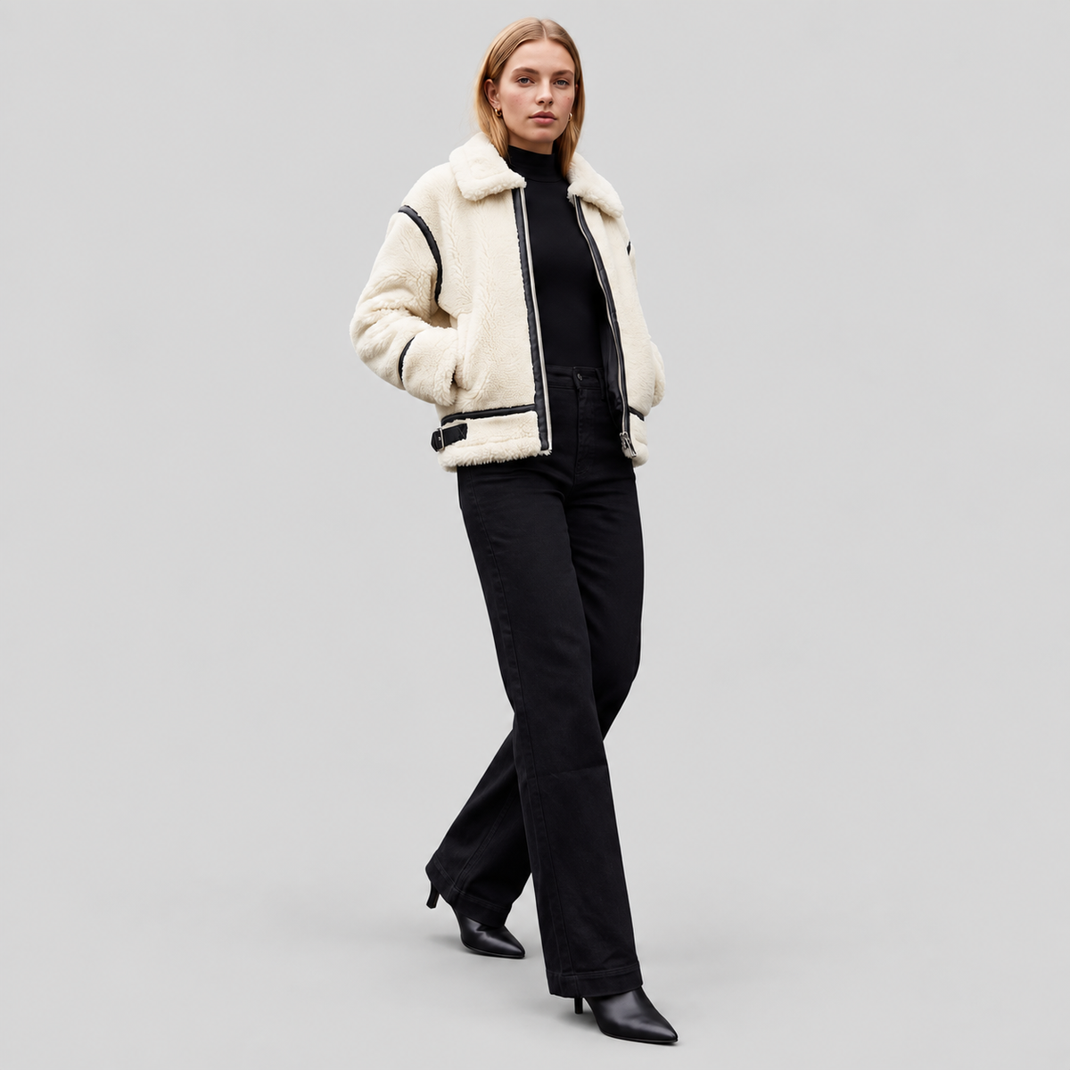 Borg Fleece Aviator Jacket