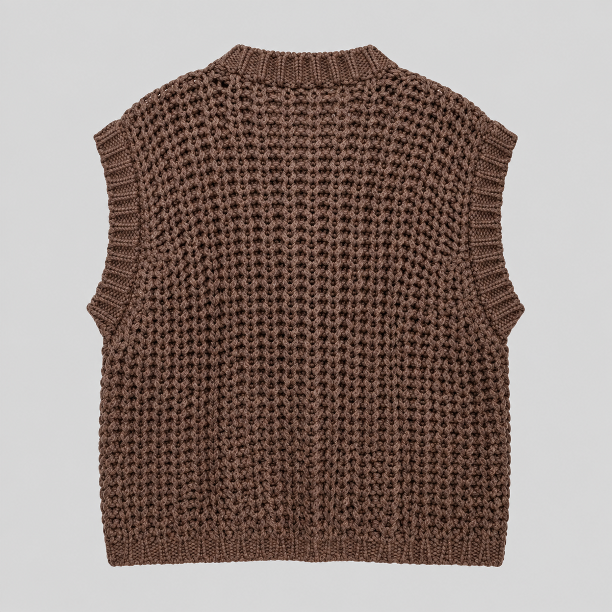 Brown Chunky Sleeveless Vest