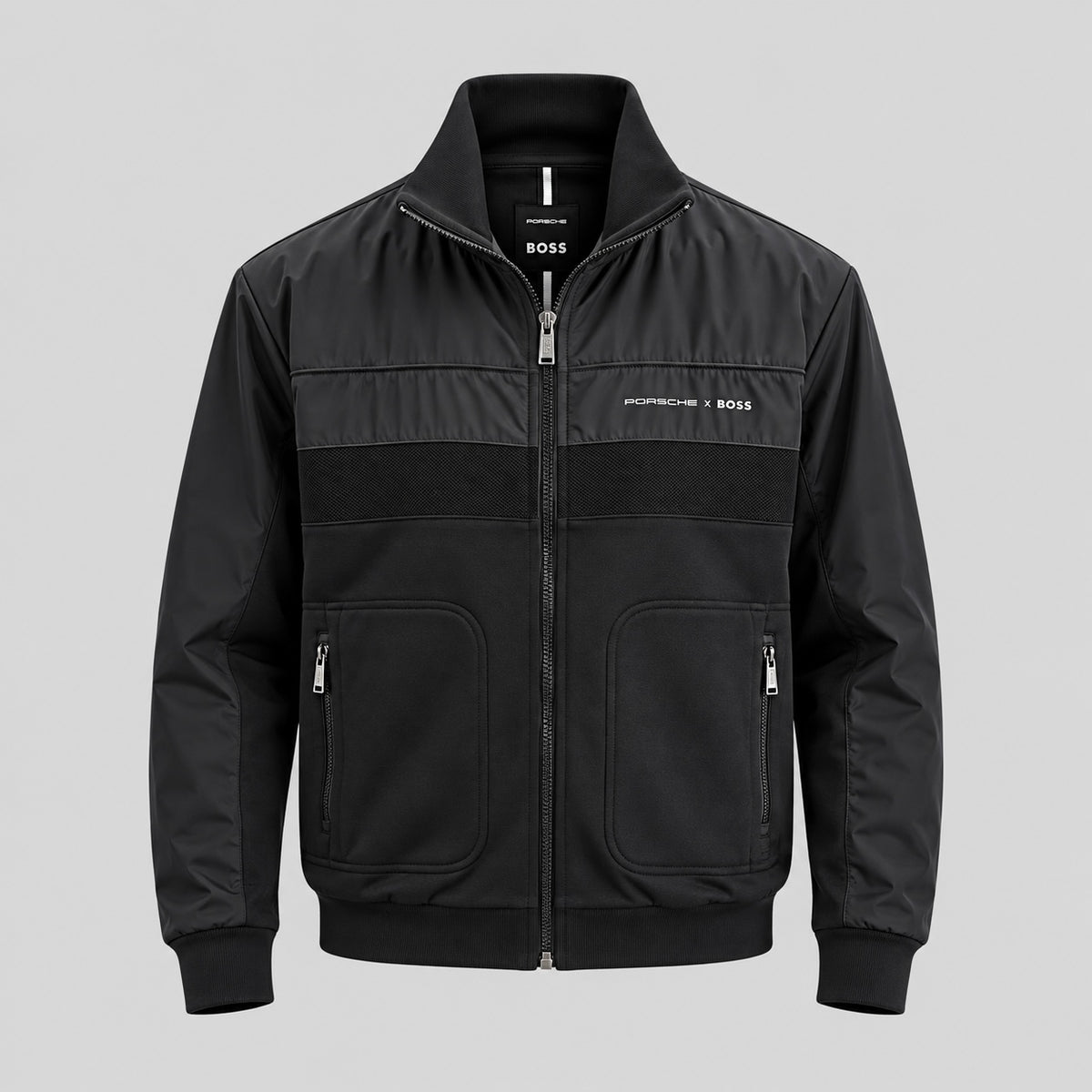 Porsche x BOSS Hybrid Zip-Up Jacket With Mesh Panels