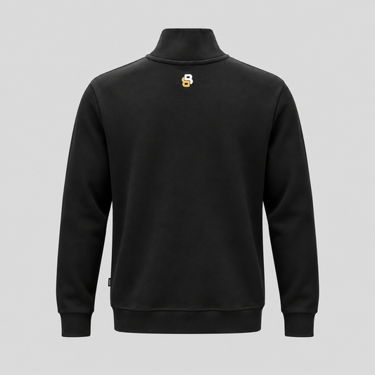 BOSS Zip-Neck Sweatshirt With Signature-Stripe Zip