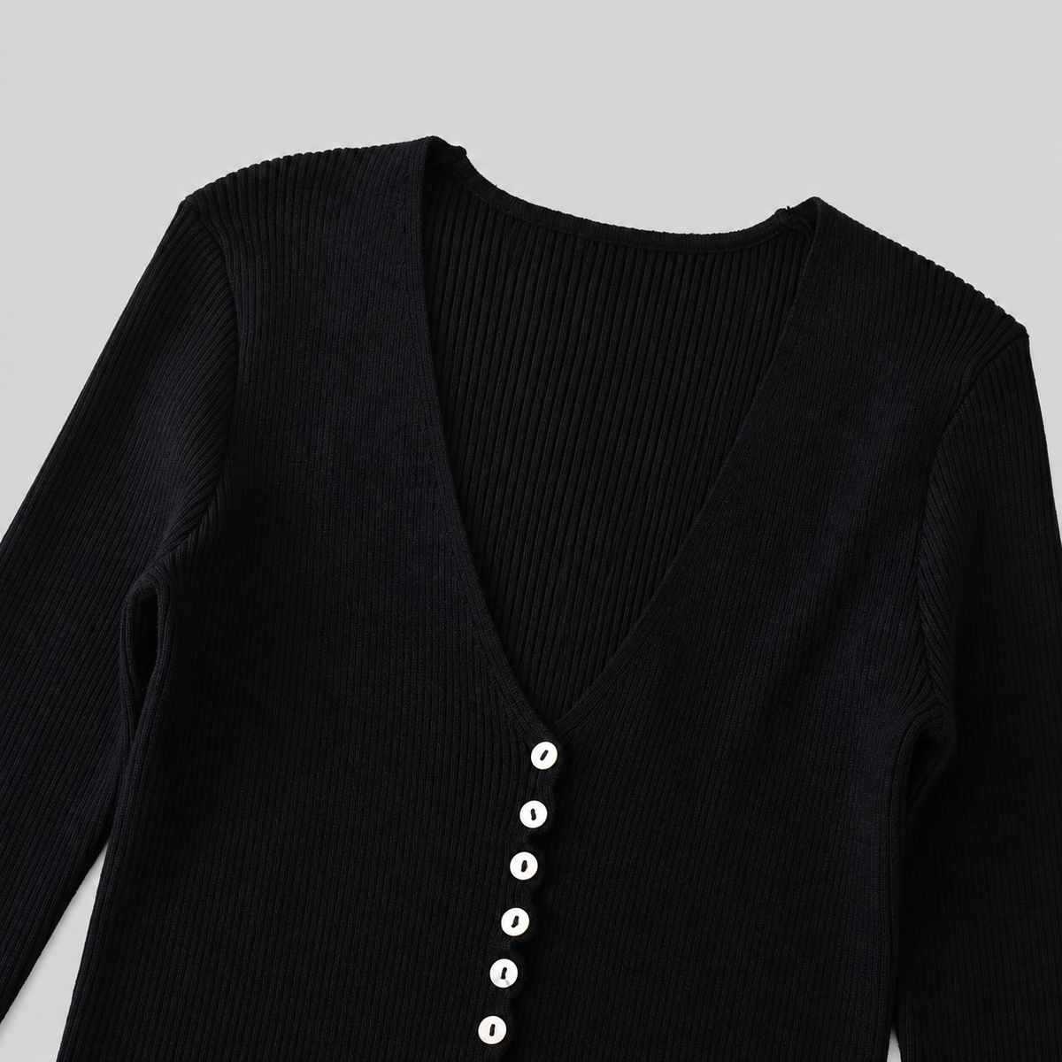 V-Neck Knit Cardigan