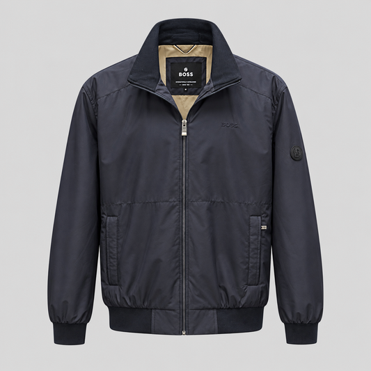 BOSS Zip Jacket With Double B Sleeve Badge