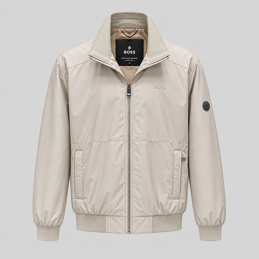 BOSS Zip Jacket With Double B Sleeve Badge