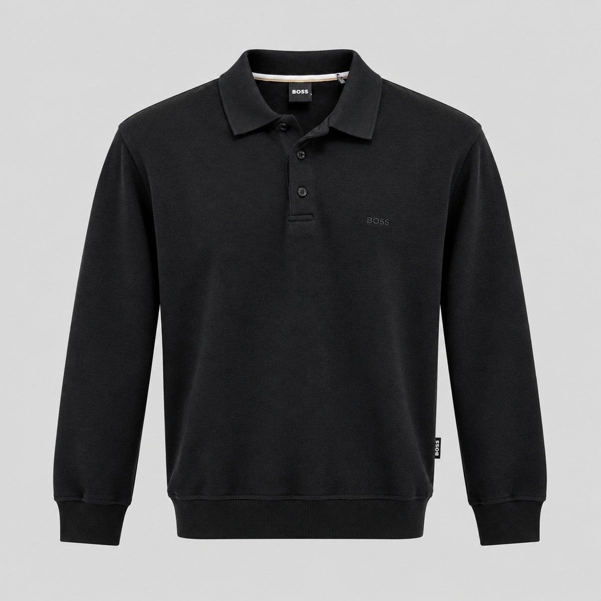 BOSS Long-Sleeve Polo Sweatshirt