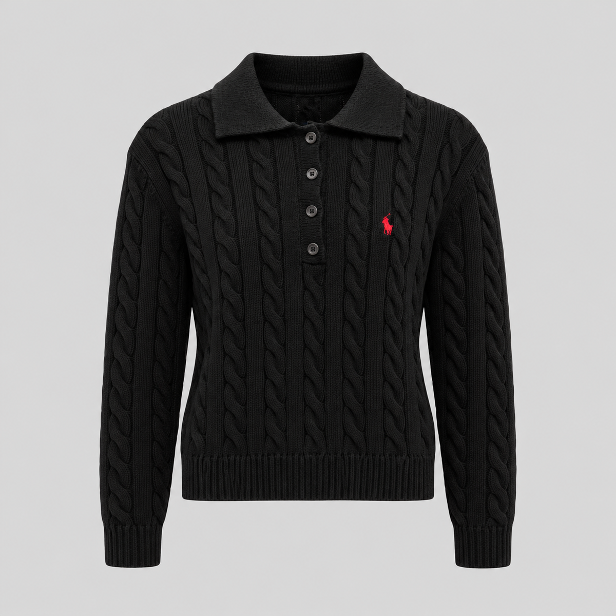 Polo Ralph Lauren Cable-Knit Polo Sweater