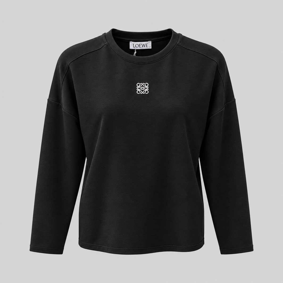 Loewe Oversized Long-Sleeve Cotton Crew-Neck Top