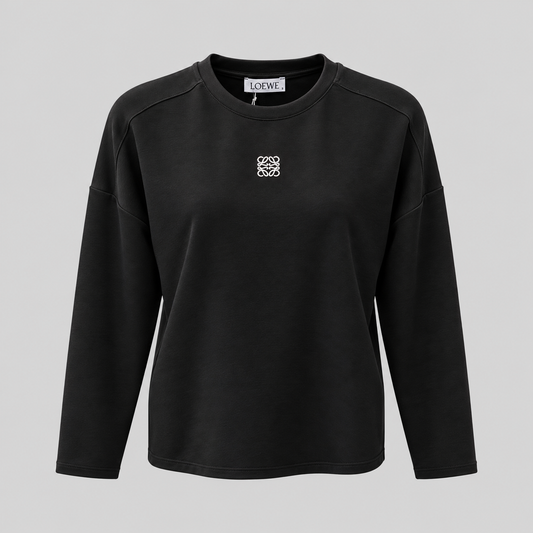 Loewe Oversized Long-Sleeve Cotton Crew-Neck Top