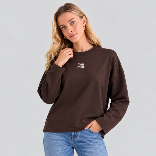 Miu Miu Long-Sleeve Cotton Jersey T-Shirt
