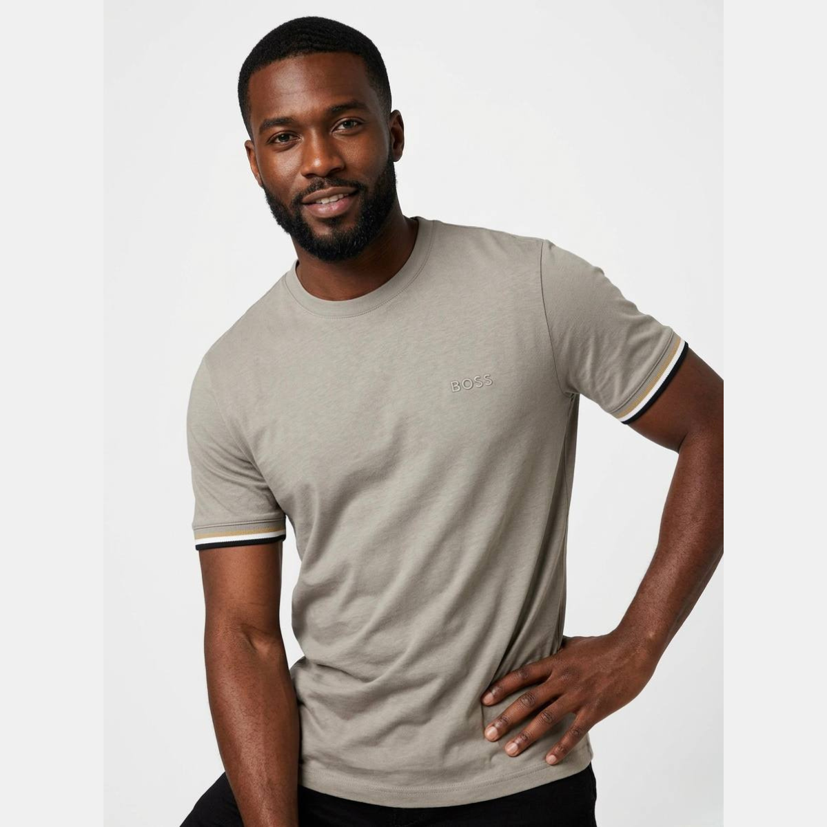 BOSS Mercerised-Soft cotton T-shirt