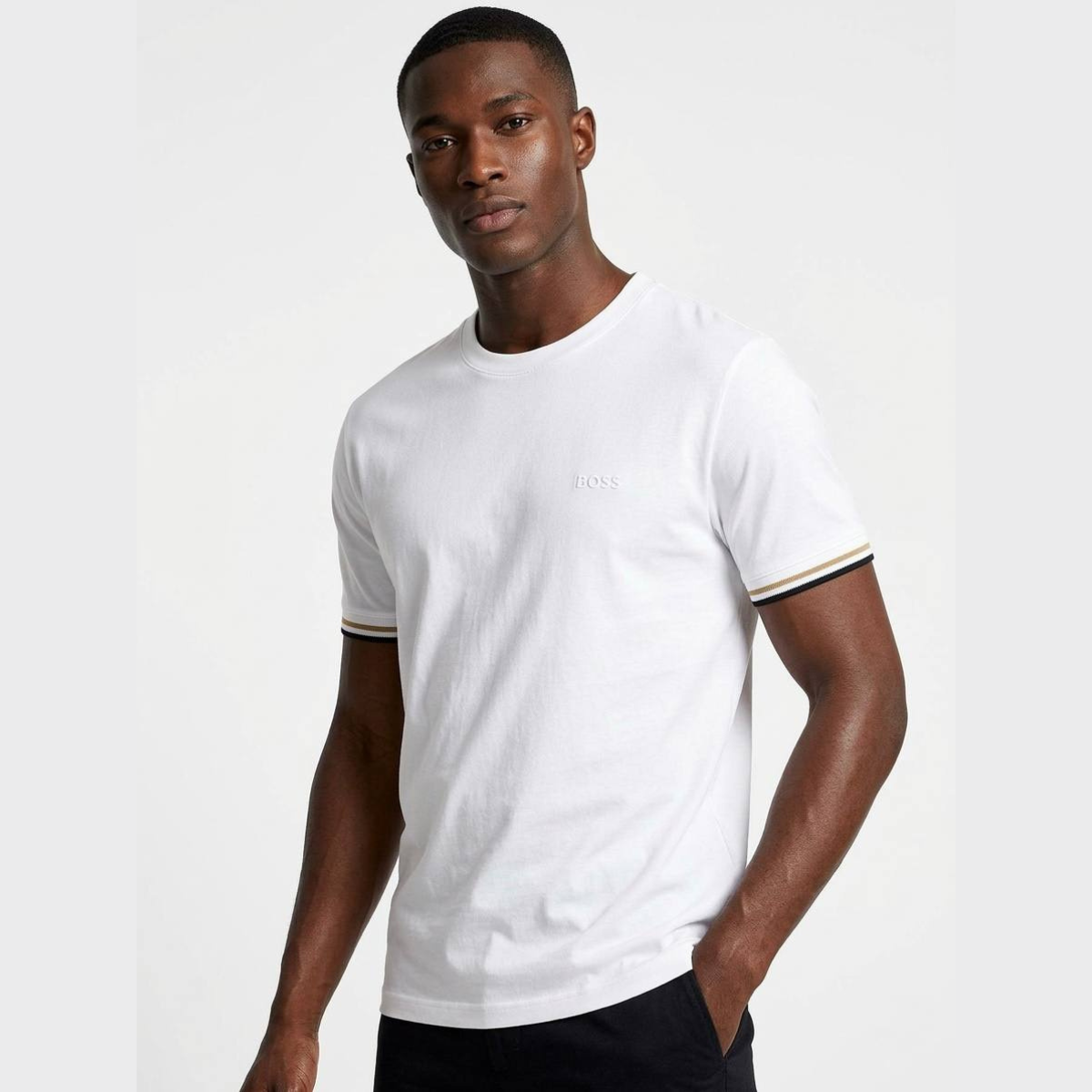 BOSS Mercerised-Soft cotton T-shirt