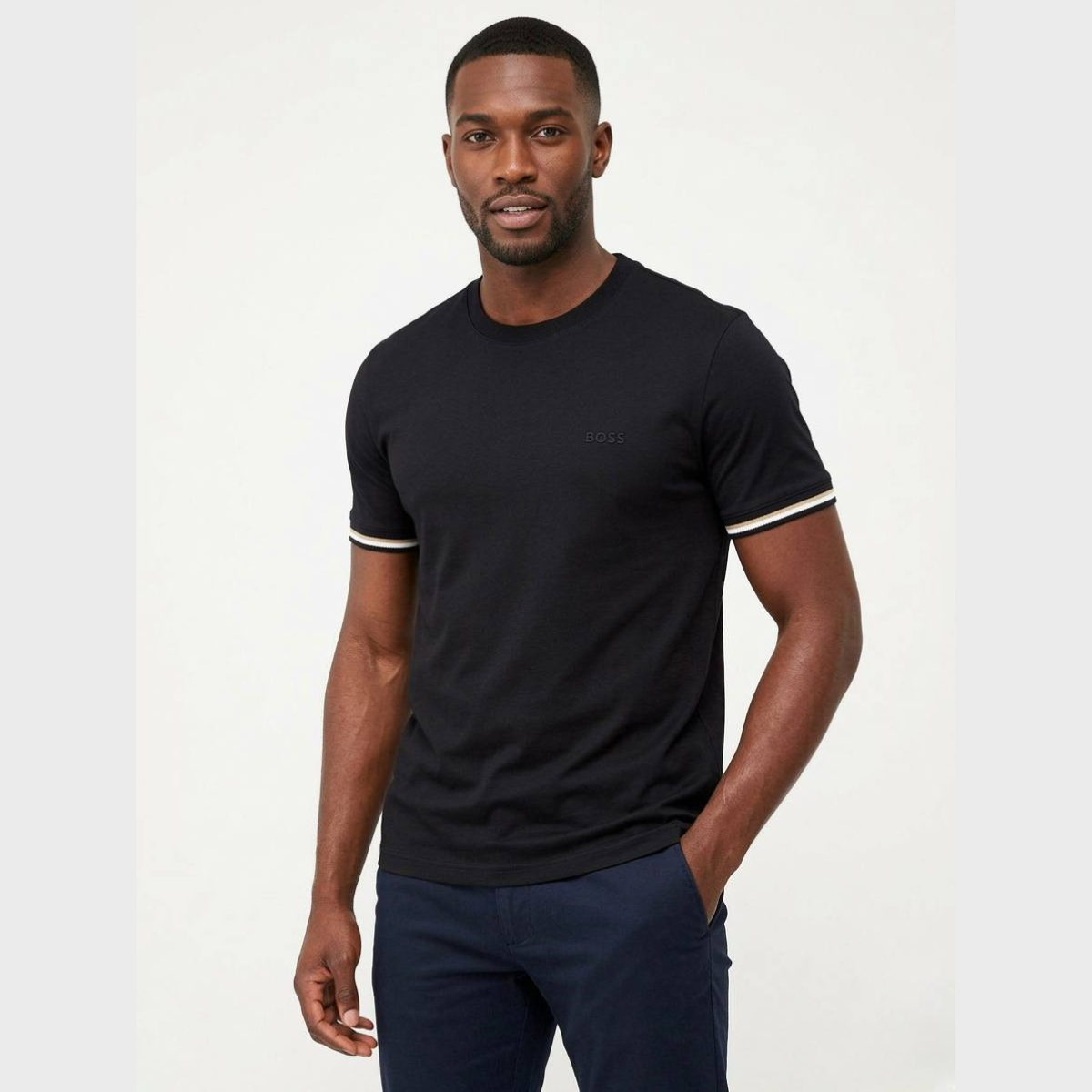 BOSS Mercerised-Soft cotton T-shirt