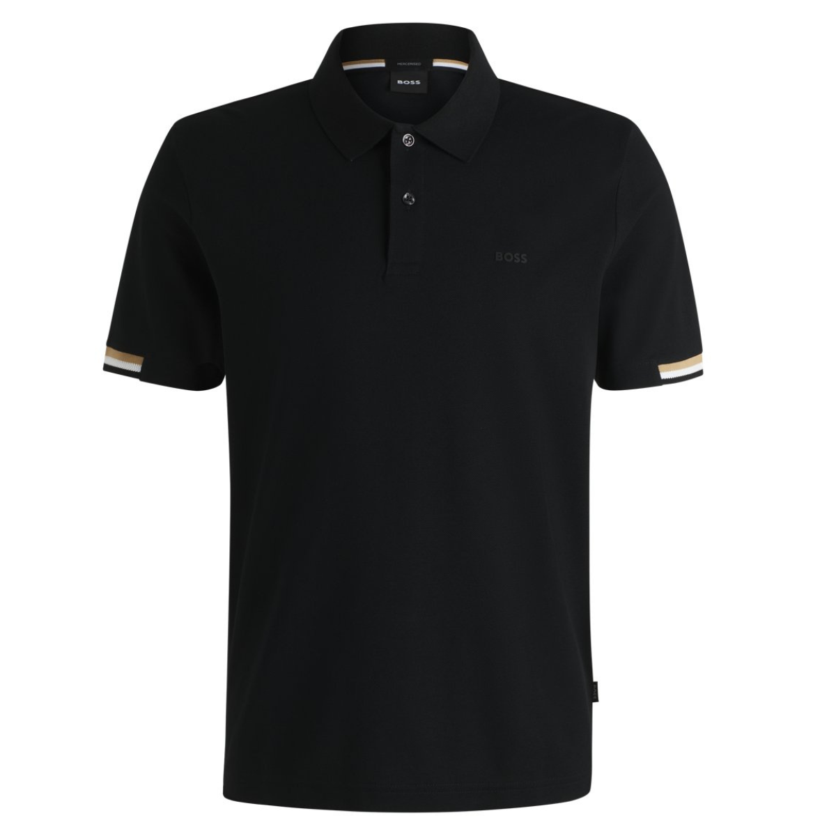 BOSS Rubberized-logo Polo-Shirt interlock cotton